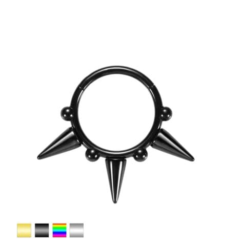 Hinged Segment Ring Lined with Spikes and Micro Balls