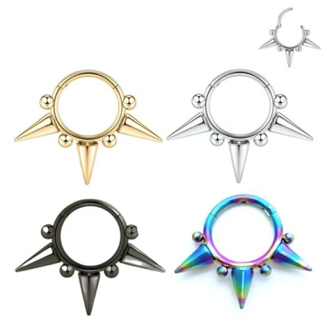 Hinged Segment Ring Lined with Spikes and Micro Balls - Image 2