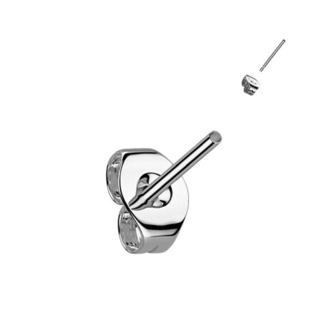 Implant Grade Titanium Threadless Push In Earring Post Pairs With Butterfly Back - Image 4
