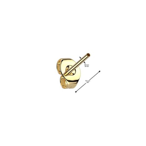 Implant Grade Titanium Threadless Push In Earring Post Pairs With Butterfly Back - Image 5