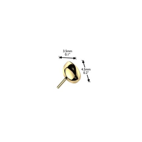 Implant Grade Titanium Threadless Push In Rounded Teardrop Top - Image 5
