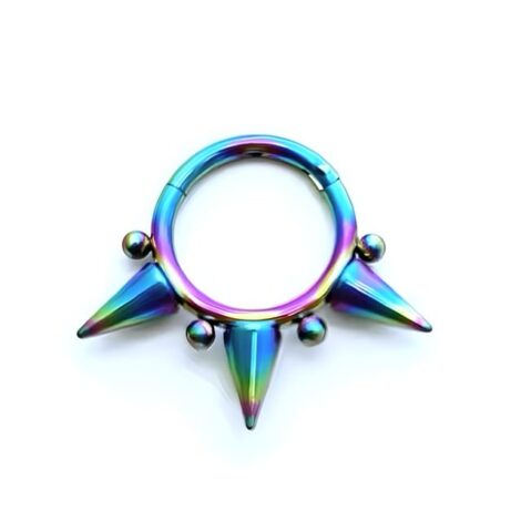 Hinged Segment Ring Lined with Spikes and Micro Balls - Image 8
