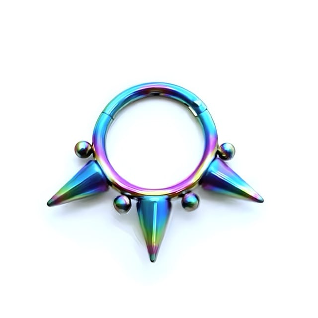 Hinged Segment Ring Lined with Spikes and Micro Balls