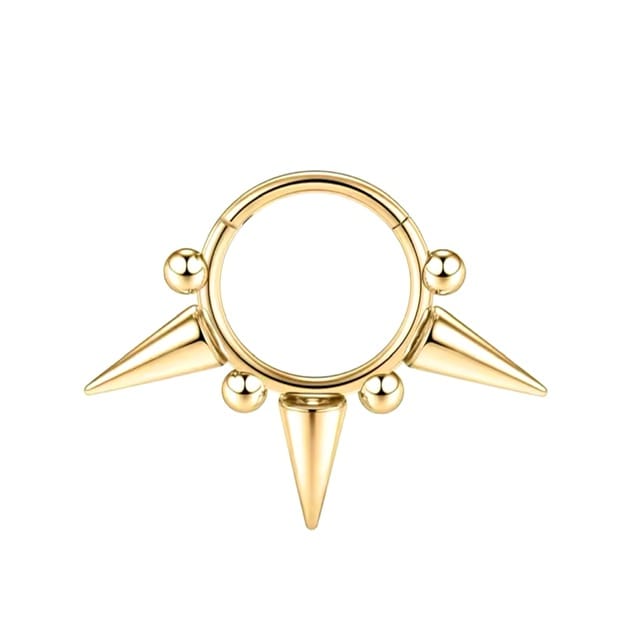 Hinged Segment Ring Lined with Spikes and Micro Balls