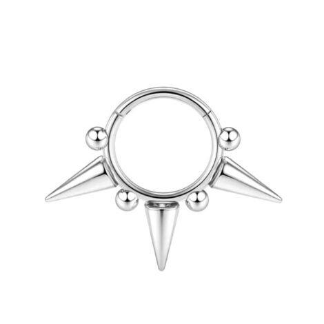 Hinged Segment Ring Lined with Spikes and Micro Balls - Image 9