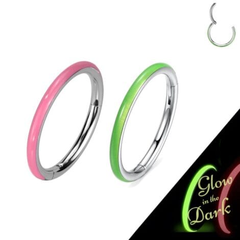Hinged Segment Ring with Glow in the Dark Effect