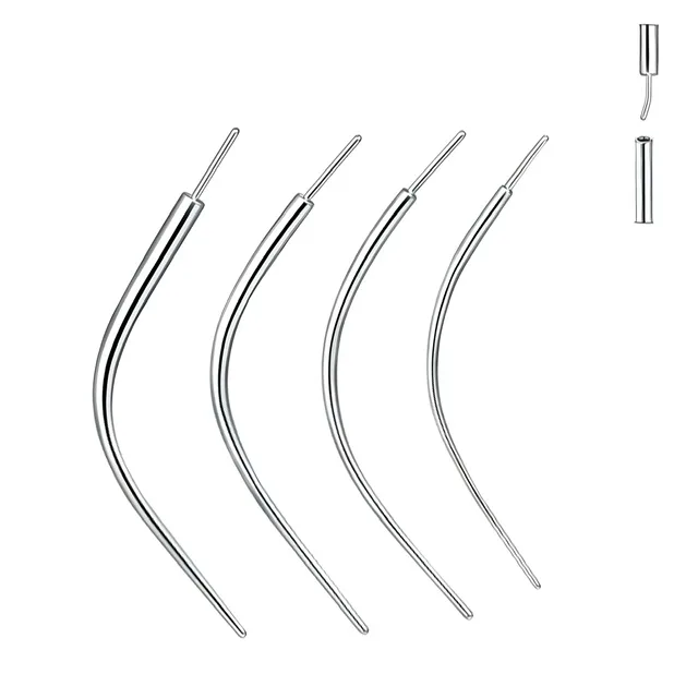 2PC Set Push Pin Curved Insertion Tapers for Threadless Jewellery