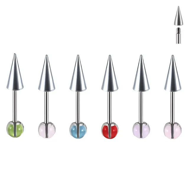 Claw Set Gem Ball and Spike Ends Barbell, Helix Lobe Earring