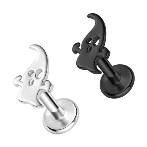 Labret Ear Cartilage Studs with Spooky Halloween Tops Threaded - Image 7