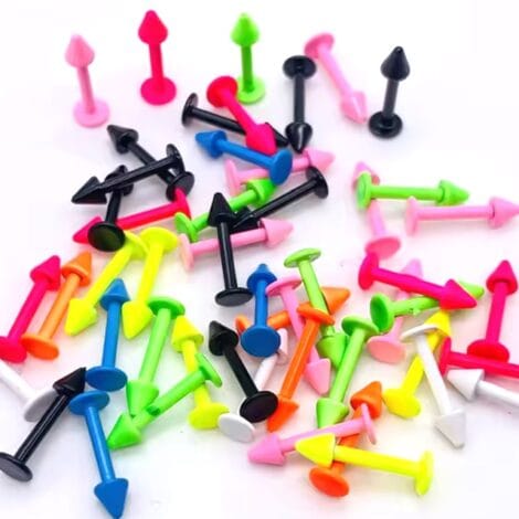 Candy or Plain Coloured Labret Monroes with Cone