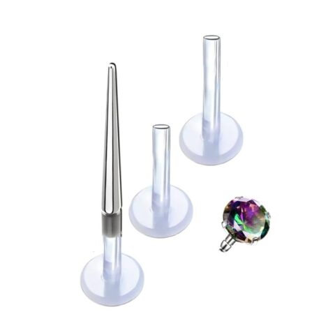 Bioflex Labret Flat Back Stud Insertion Pin Taper - Image 3