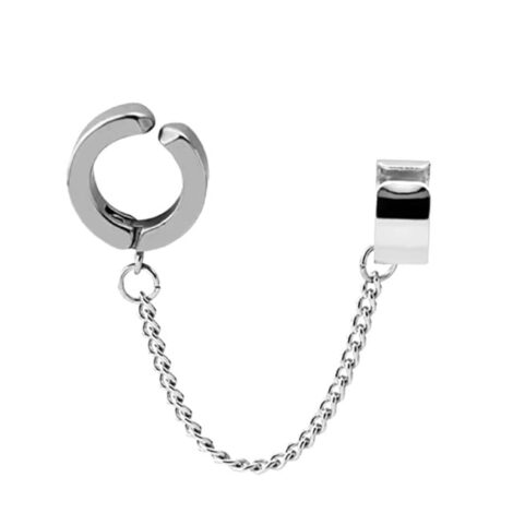 Earring Clip and Ear Cuff with Chain Non Piercing Jewellery - Image 2