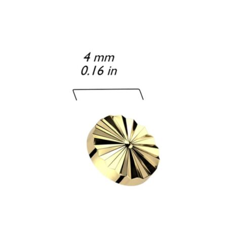 Implant Grade Titanium Diamond Cut Round Top Dermal/ Spare Internally Threaded - Image 3