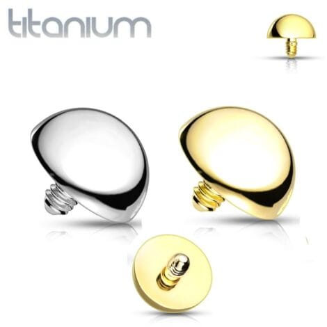 Implant Grade Titanium Dome Top Dermal/ Spares Internally Threaded