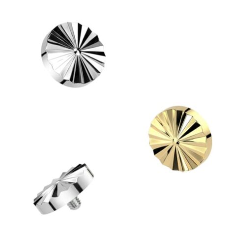 Implant Grade Titanium Diamond Cut Round Top Dermal/ Spare Internally Threaded - Image 2