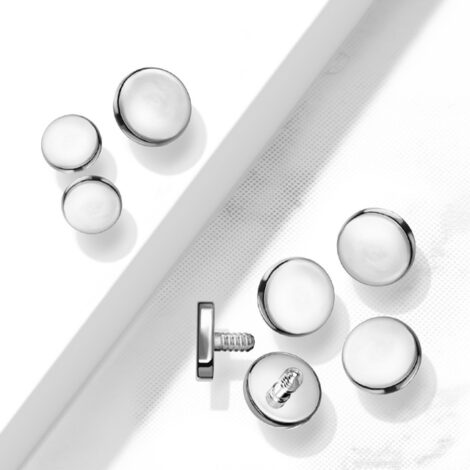 Implant Grade Titanium Flat Round Top Dermal/ Spare Internally Threaded - Image 2