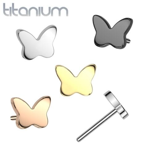 Implant Grade Titanium Threadless Push In Flat Butterfly Top