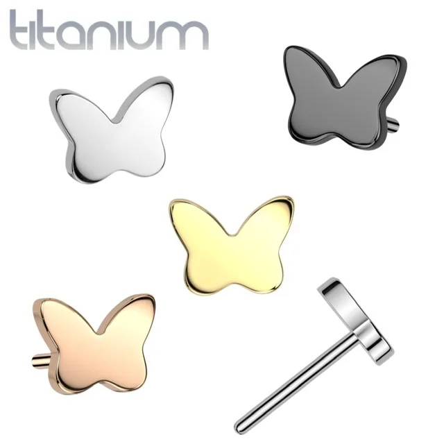 Implant Grade Titanium Threadless Push In Flat Butterfly Top