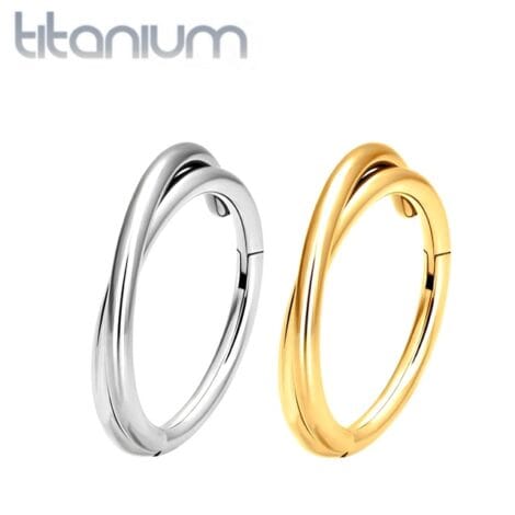 Implant Grade Titanium Criss-Cross Hinged Segment Hoop Ring