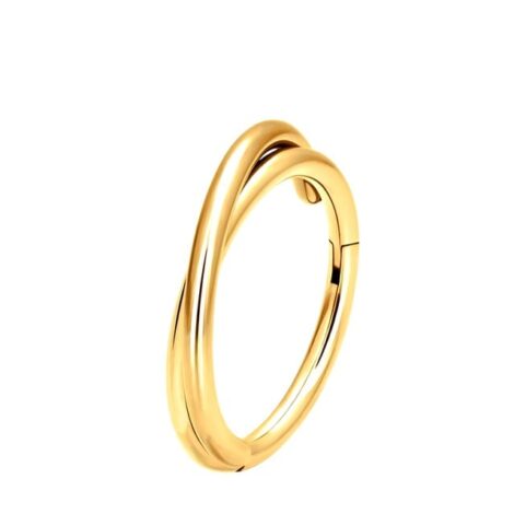 Implant Grade Titanium Criss-Cross Hinged Segment Hoop Ring - Image 3