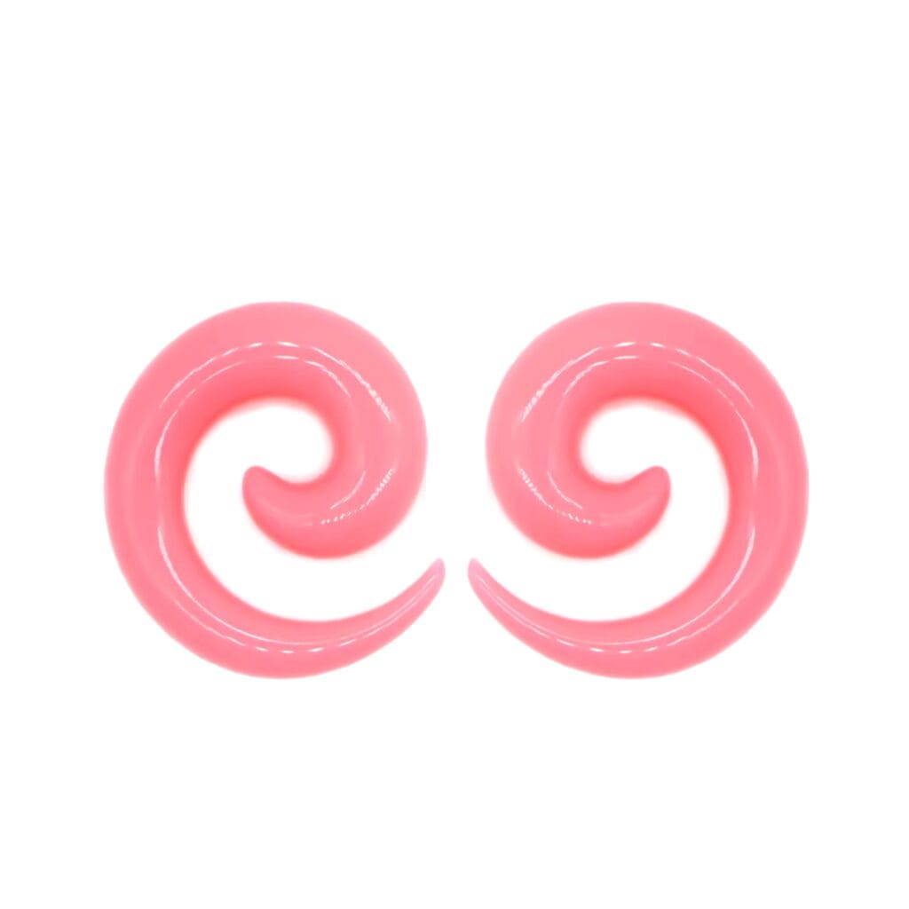 Acrylic Spiral Taper Plug Pairs Transparent/ Solid Colours