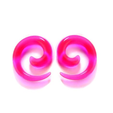 Acrylic Spiral Taper Plug Pairs Transparent/ Solid Colours - Image 15