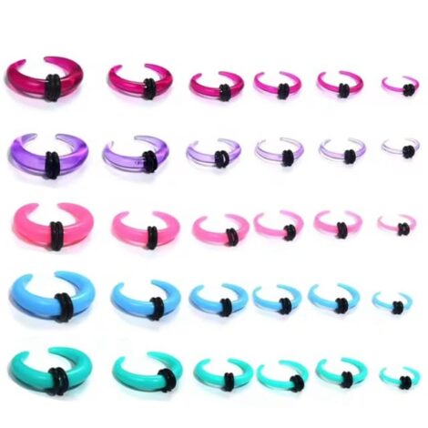 Crescent Pincher Taper Pairs w/ O-Rings, Septum, Earrings - Image 3