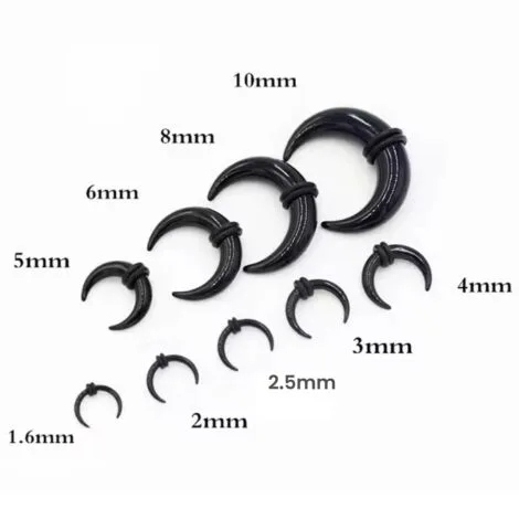 Crescent/ Pincher Taper Pairs with O-Rings for Septum, Earrings - Image 4