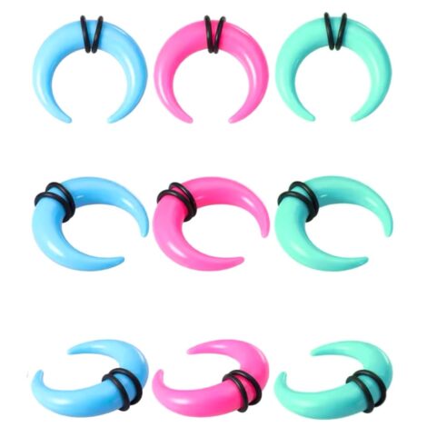 Crescent Pincher Taper Pairs w/ O-Rings, Septum, Earrings - Image 2