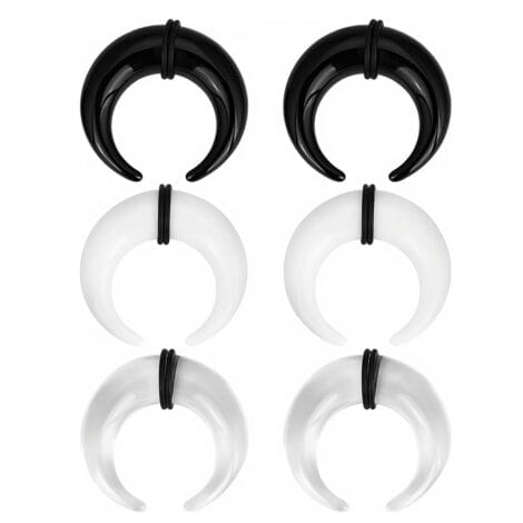 Crescent/ Pincher Taper Pairs with O-Rings for Septum, Earrings