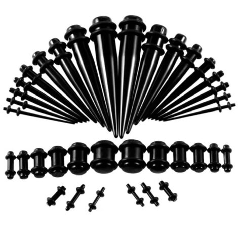 36PC Taper and Tunnel Stretching Kit in Glow, Black, White - Image 3