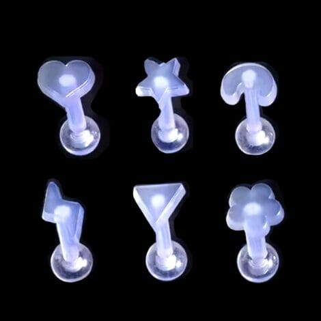 Acrylic Retainer Hider Barbell with Ball, Cartilage Earring