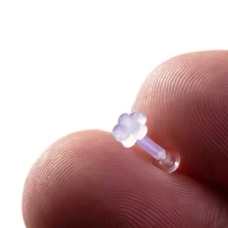 Acrylic Retainer Hider Barbell with Ball, Cartilage Earring - Image 5