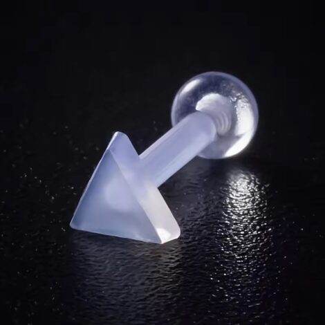 Acrylic Retainer Hider Barbell with Ball, Cartilage Earring - Image 2