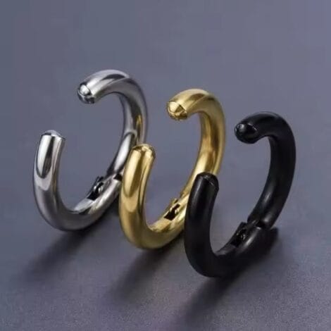 Earring Cartilage Fake Clip On Hinged Ring Pairs