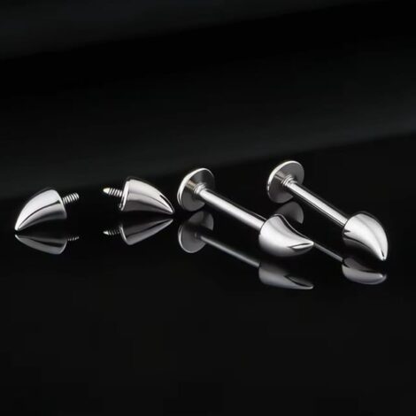 Horn/ Claw Labret Pairs Vertical Helix Internally Threaded Studs - Image 2