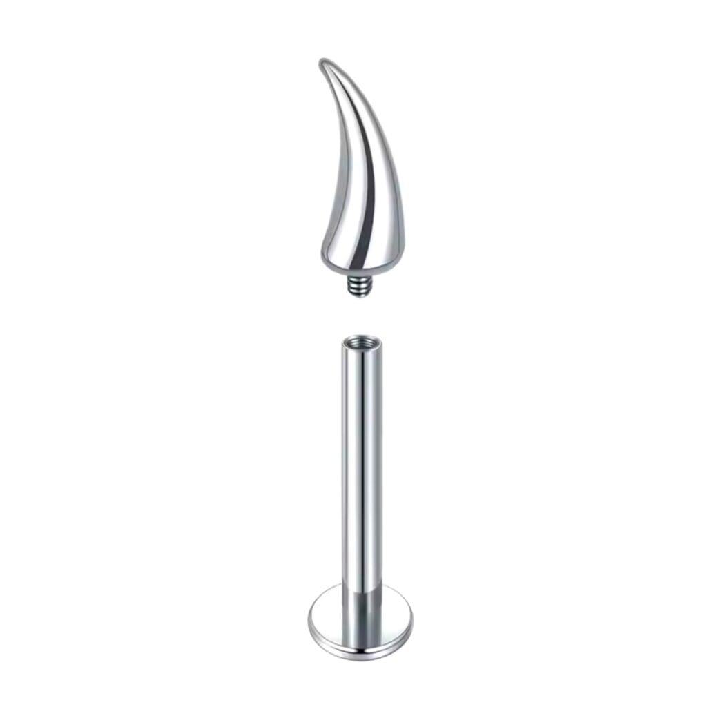Horn/ Talon Titanium Labret Threaded Vertical Helix Stud