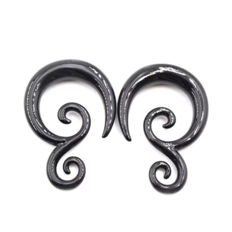 Black Acrylic Tribal Hanger Ear Taper Pairs - Image 11