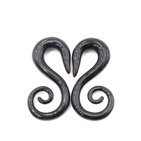 Black Acrylic Tribal Hanger Ear Taper Pairs - Image 10