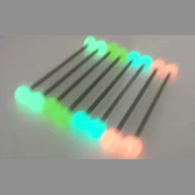 Black Bioplast Industrial Barbell with Glow in Dark Balls/ Bonus Balls